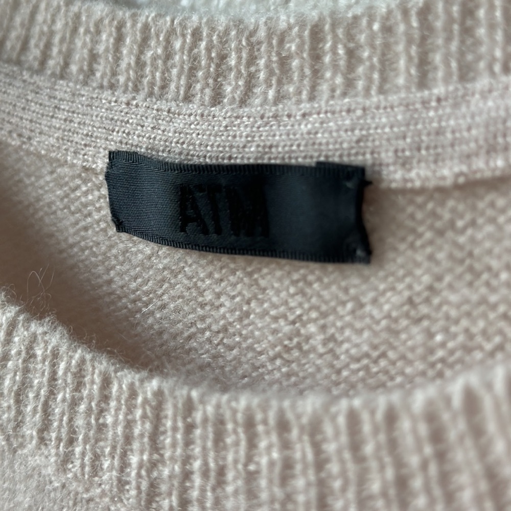 ATM sweater soft peach size large 100% cashmere soft girl - Picture 5 of 13